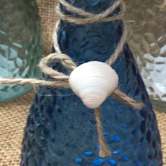 Beach Pebble Texture Seaside Glass set decor - Picture 10 of 15